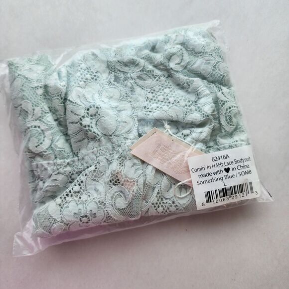 We Are HaH Free People Coming In Haht Lace Bodysuit In Something Blue mint - Picture 9 of 9